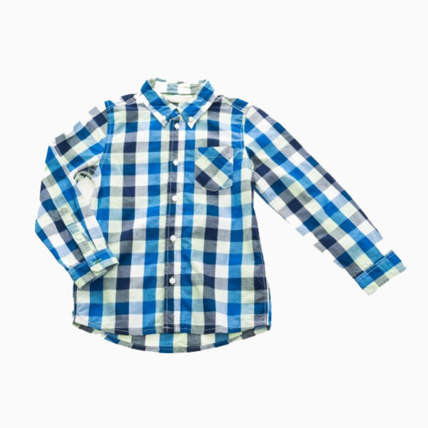 Individuelles Hemd blau kariert 1 #1